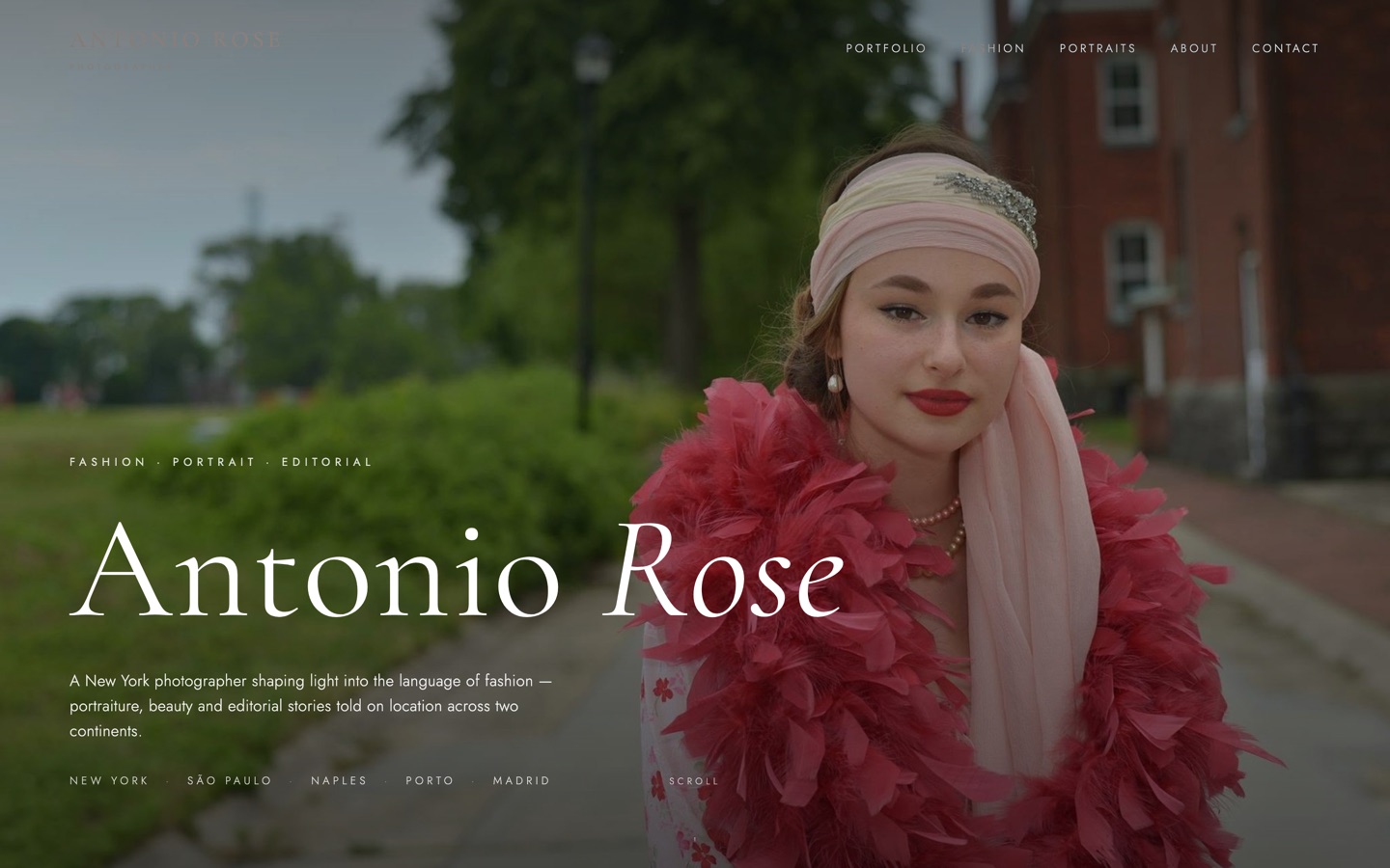 Antonio Rose website design
